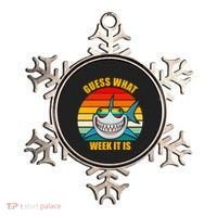 Guess What Week It Is Retro Shark Week Ornament thumb 0