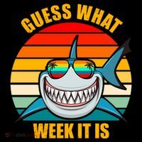 Guess What Week It Is Retro Shark Week Ornament thumb 1