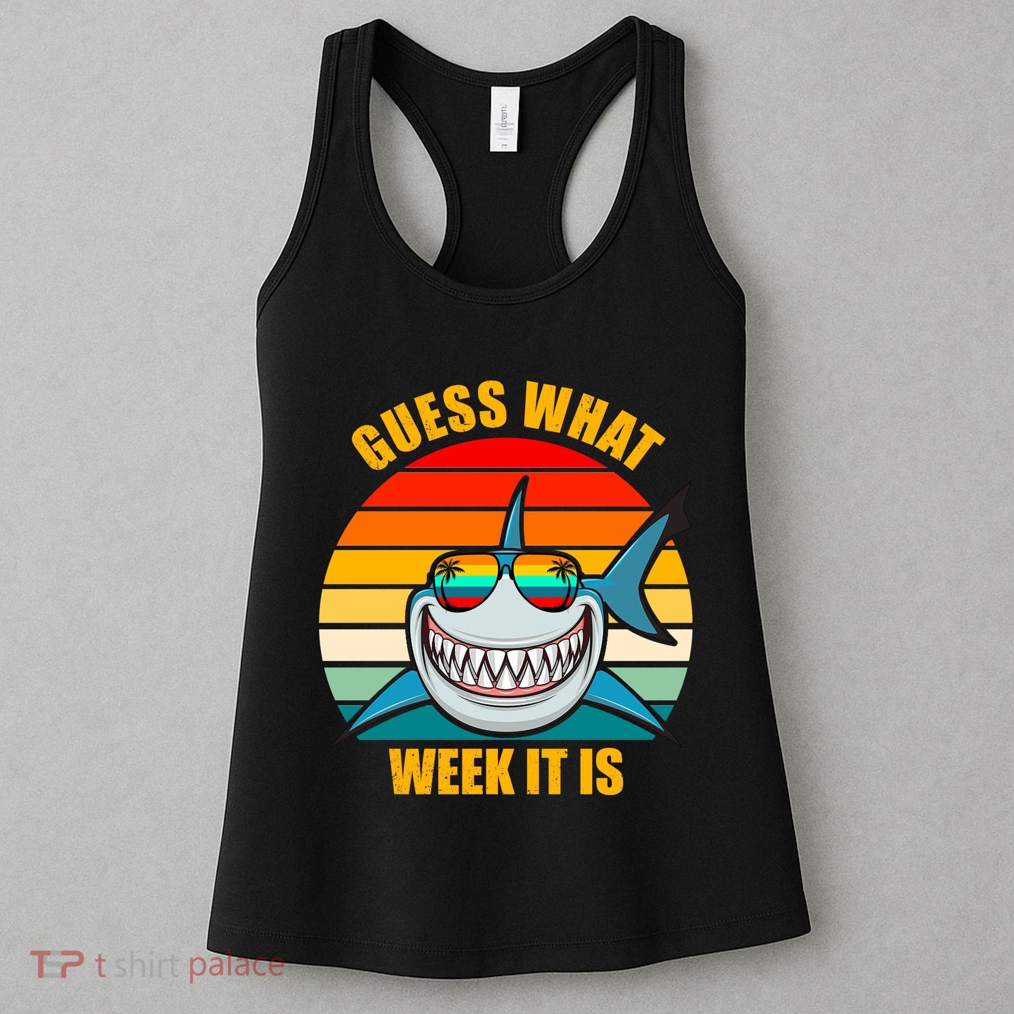 Guess What Week It Is Retro Shark Week Women's Tank Top
