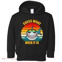 Guess What Week It Is Retro Shark Week Toddler Hoodie thumb 0