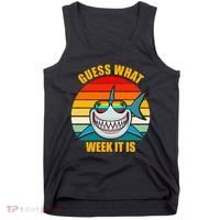 Guess What Week It Is Retro Shark Week Tank Top thumb 0