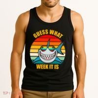 Guess What Week It Is Retro Shark Week Tank Top thumb 3