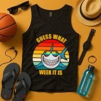 Guess What Week It Is Retro Shark Week Tank Top thumb 4