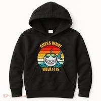 Guess What Week It Is Retro Shark Week Kids Hoodie thumb 0