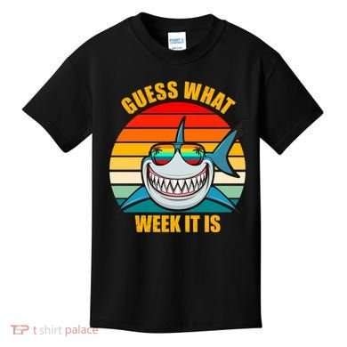 Guess What Week It Is Retro Shark Week Kids T-Shirt