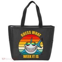 Guess What Week It Is Retro Shark Week Tote Bag thumb 0
