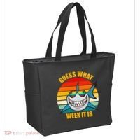 Guess What Week It Is Retro Shark Week Tote Bag thumb 2