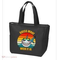 Guess What Week It Is Retro Shark Week Tote Bag thumb 3