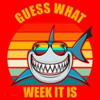 Guess What Week It Is Retro Shark Week Santa Hat thumb 1