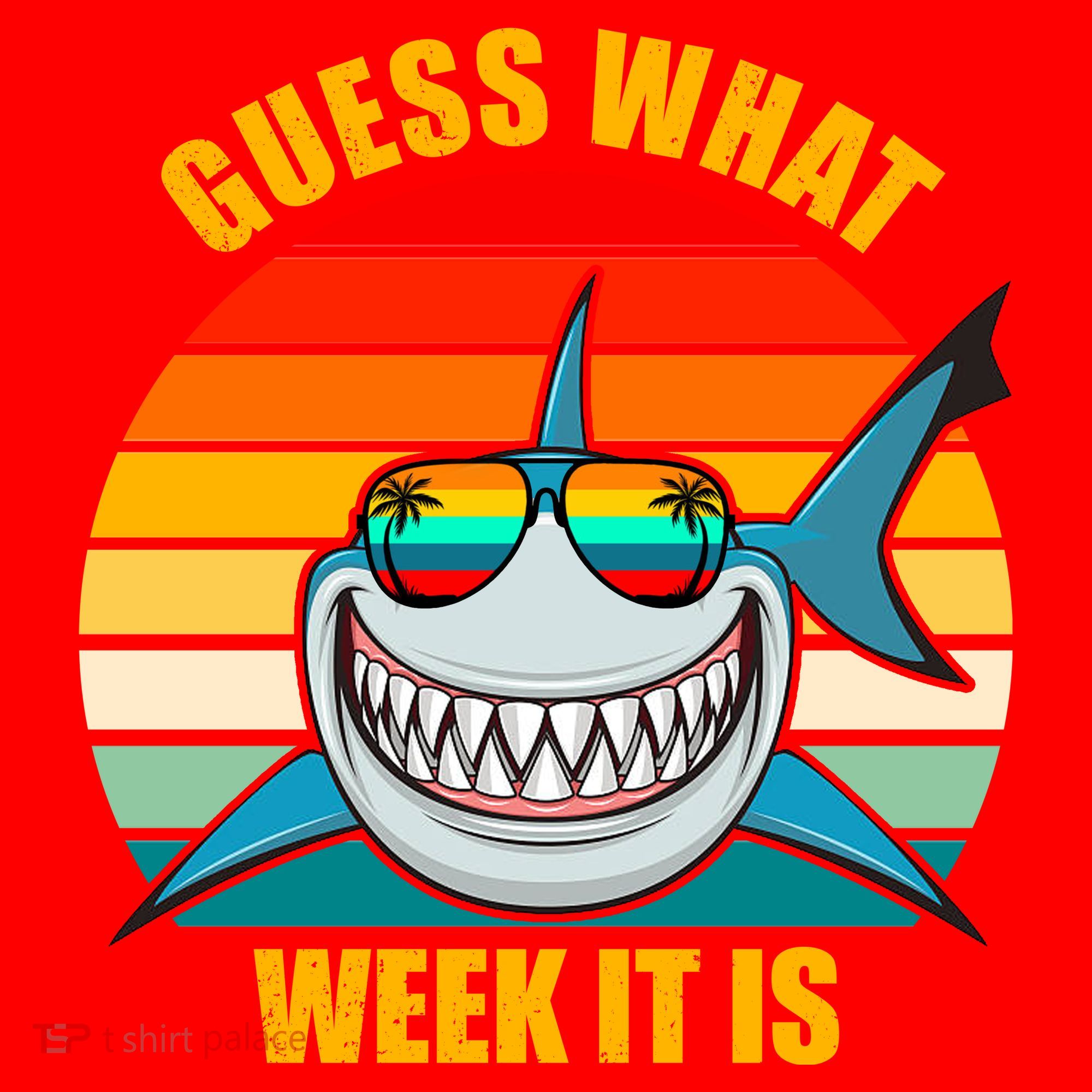 Guess What Week It Is Retro Shark Week Santa Hat