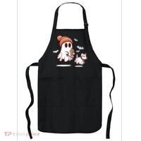 Ghost With Walking Dog Halloween Apron thumb 0