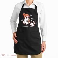 Ghost With Walking Dog Halloween Apron thumb 2