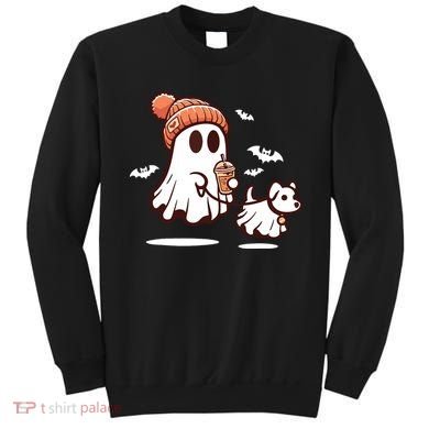 Ghost With Walking Dog Halloween Sweatshirt