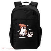 Ghost With Walking Dog Halloween Backpack thumb 0