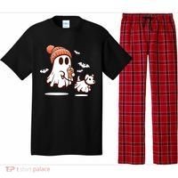 Ghost With Walking Dog Halloween Pajama Set thumb 0