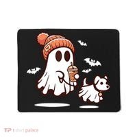 Ghost With Walking Dog Halloween Mousepad thumb 0
