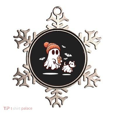 Ghost With Walking Dog Halloween Ornament