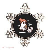 Ghost With Walking Dog Halloween Ornament thumb 0