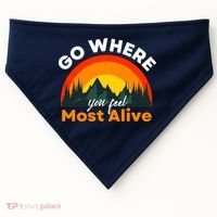 Go Where You Feel Most Alive Sunset Nature USA-Made Doggie Bandana thumb 0
