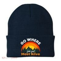 Go Where You Feel Most Alive Sunset Nature Beanie thumb 0