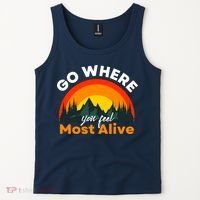 Go Where You Feel Most Alive Sunset Nature Tank Top thumb 2