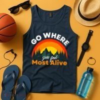 Go Where You Feel Most Alive Sunset Nature Tank Top thumb 4
