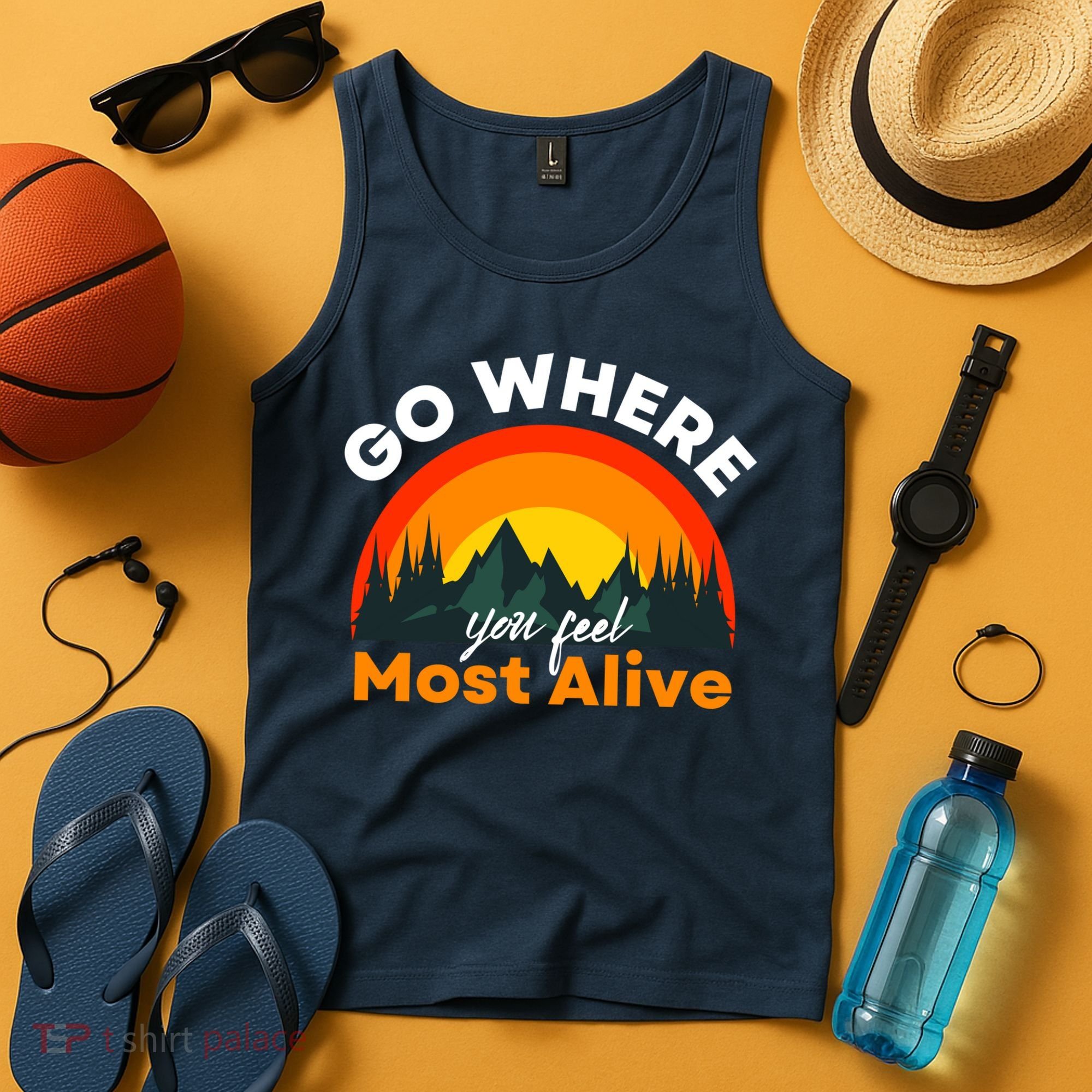 Go Where You Feel Most Alive Sunset Nature Tank Top