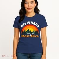 Go Where You Feel Most Alive Sunset Nature Women's T-Shirt thumb 4