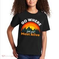 Go Where You Feel Most Alive Sunset Nature Kids T-Shirt thumb 2