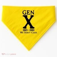 Gen X 1965 1980 We DonT Care USA-Made Doggie Bandana thumb 0