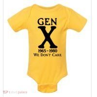 Gen X 1965 1980 We DonT Care Baby Bodysuit thumb 0
