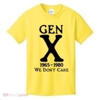 Gen X 1965 1980 We DonT Care Kids T-Shirt thumb 0