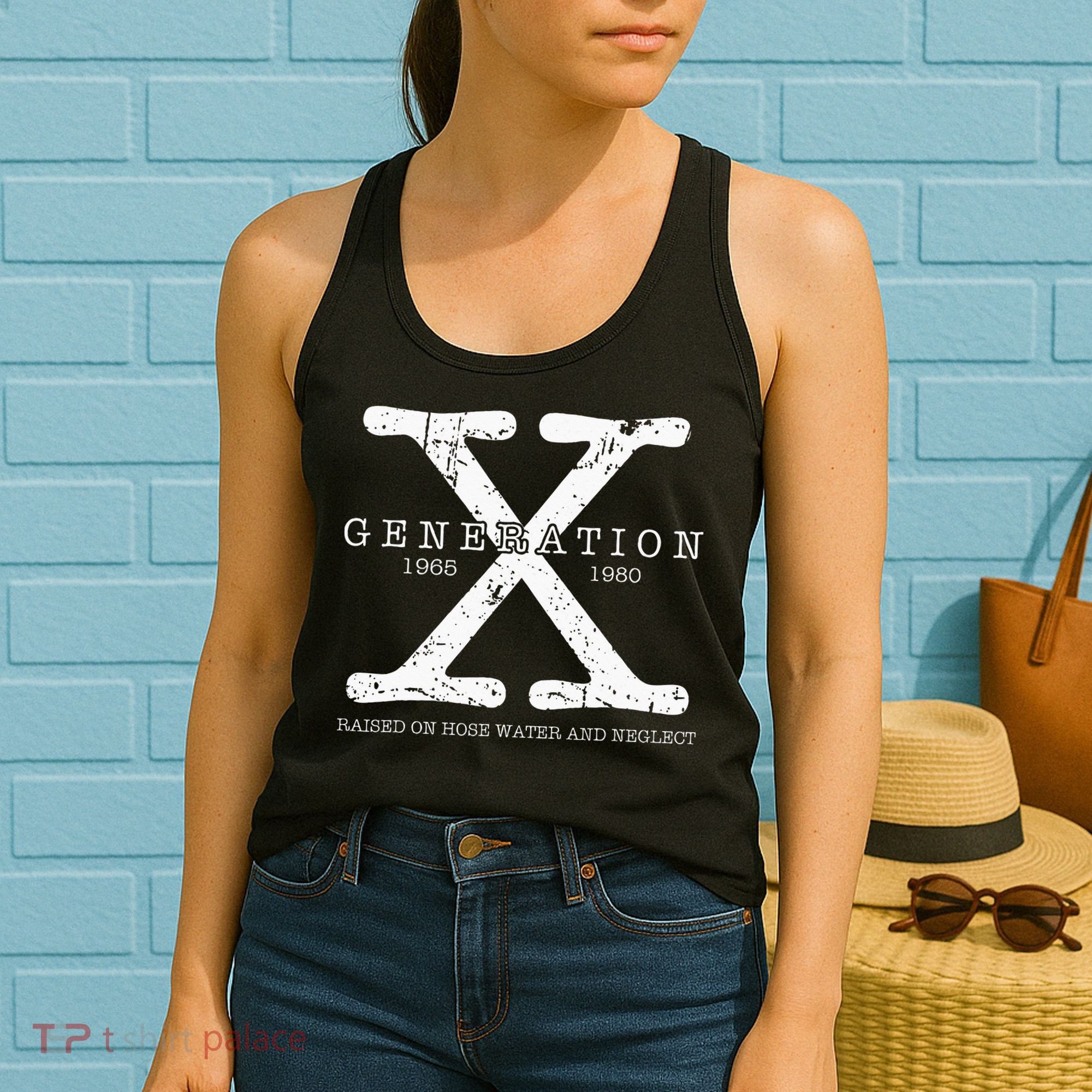Generation X 1965 1980 Raised On Hose Water And Neglect Women's Tank Top