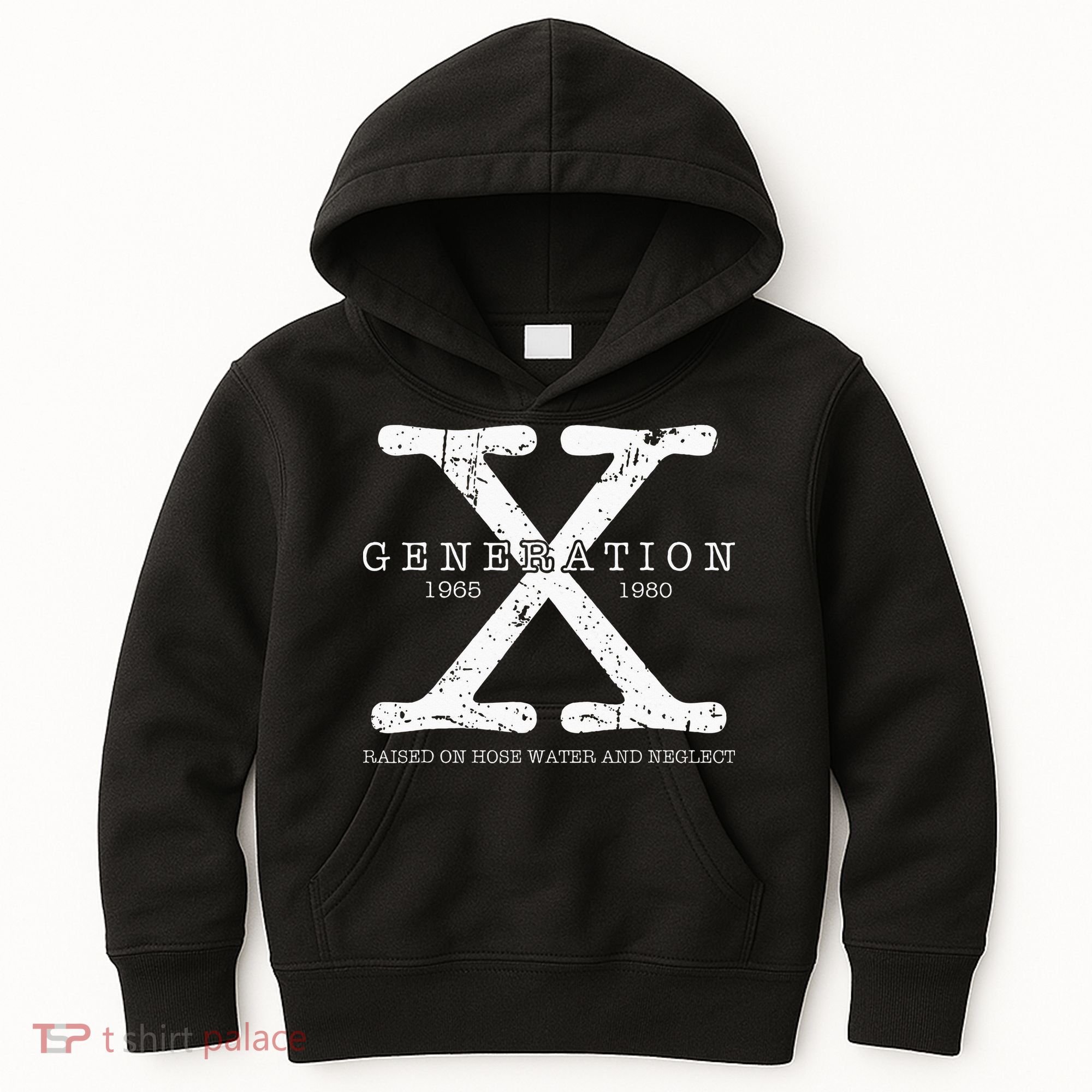Generation X 1965 1980 Raised On Hose Water And Neglect Kids Hoodie