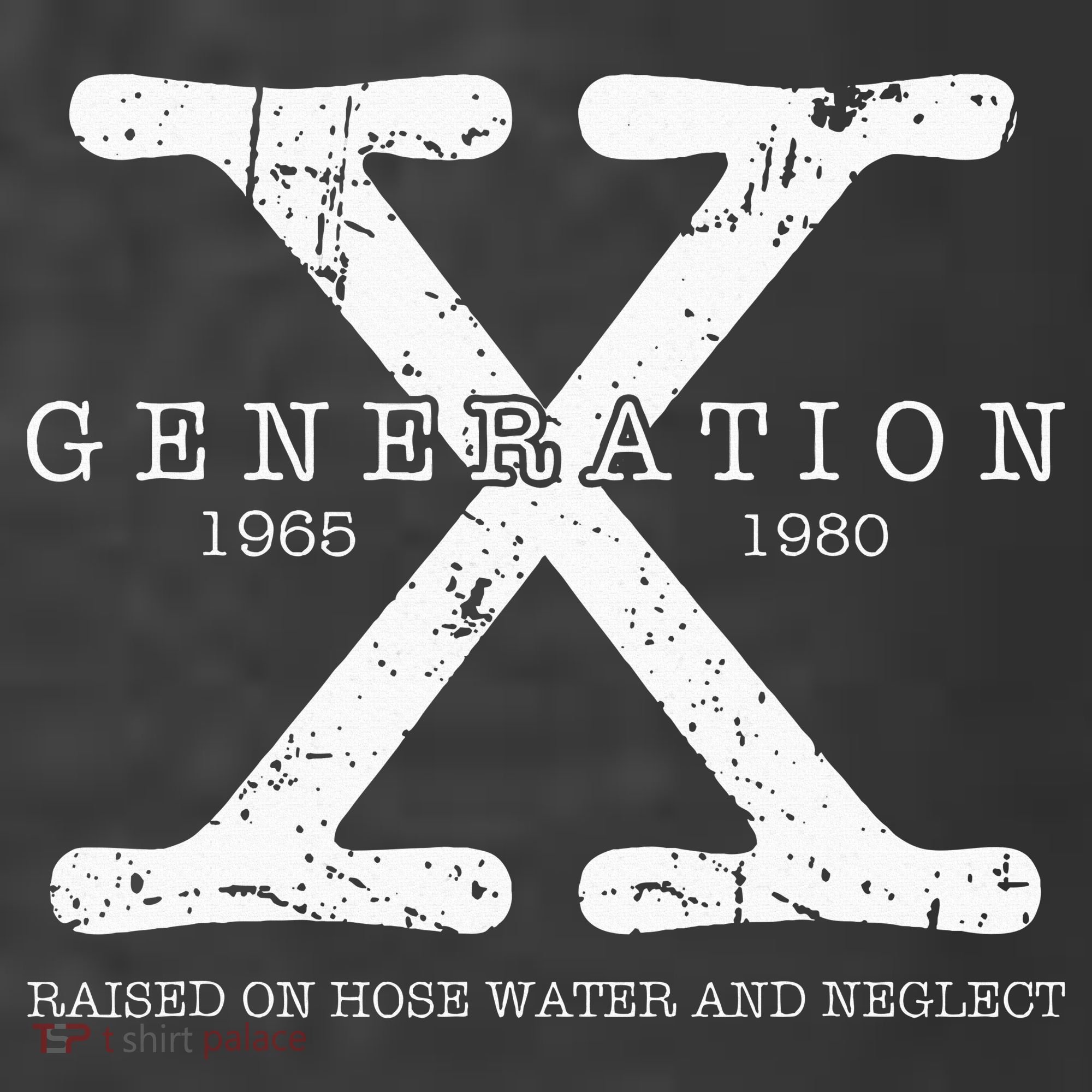 Generation X 1965 1980 Raised On Hose Water And Neglect T-Shirt