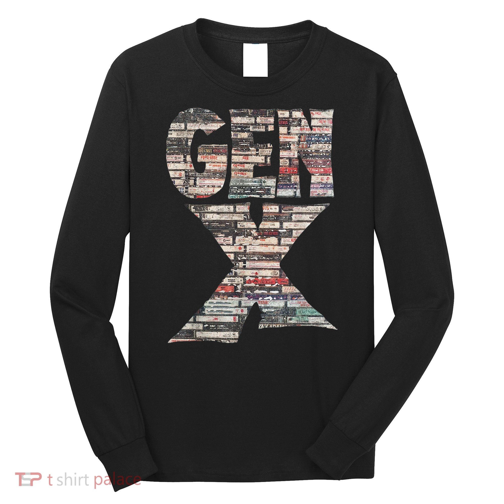 Gen X 80’S Rock Cassettes Long Sleeve Shirt