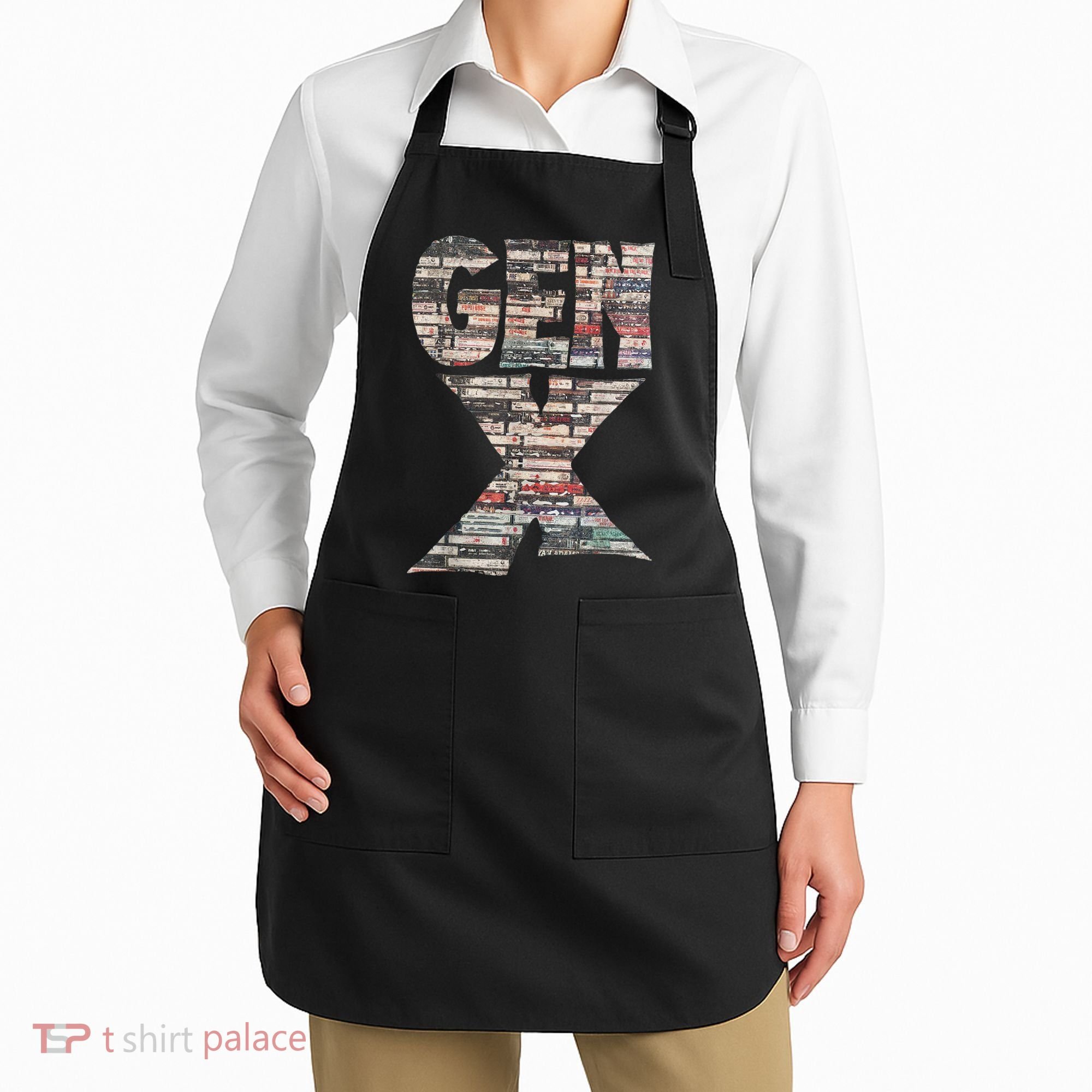 Gen X 80’S Rock Cassettes Apron