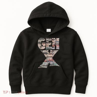Gen X 80’S Rock Cassettes Kids Hoodie