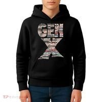 Gen X 80’S Rock Cassettes Kids Hoodie thumb 4