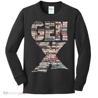 Gen X 80’S Rock Cassettes Kids Long Sleeve Shirt