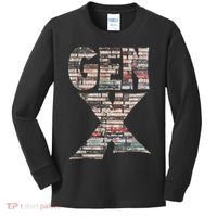 Gen X 80’S Rock Cassettes Kids Long Sleeve Shirt thumb 0