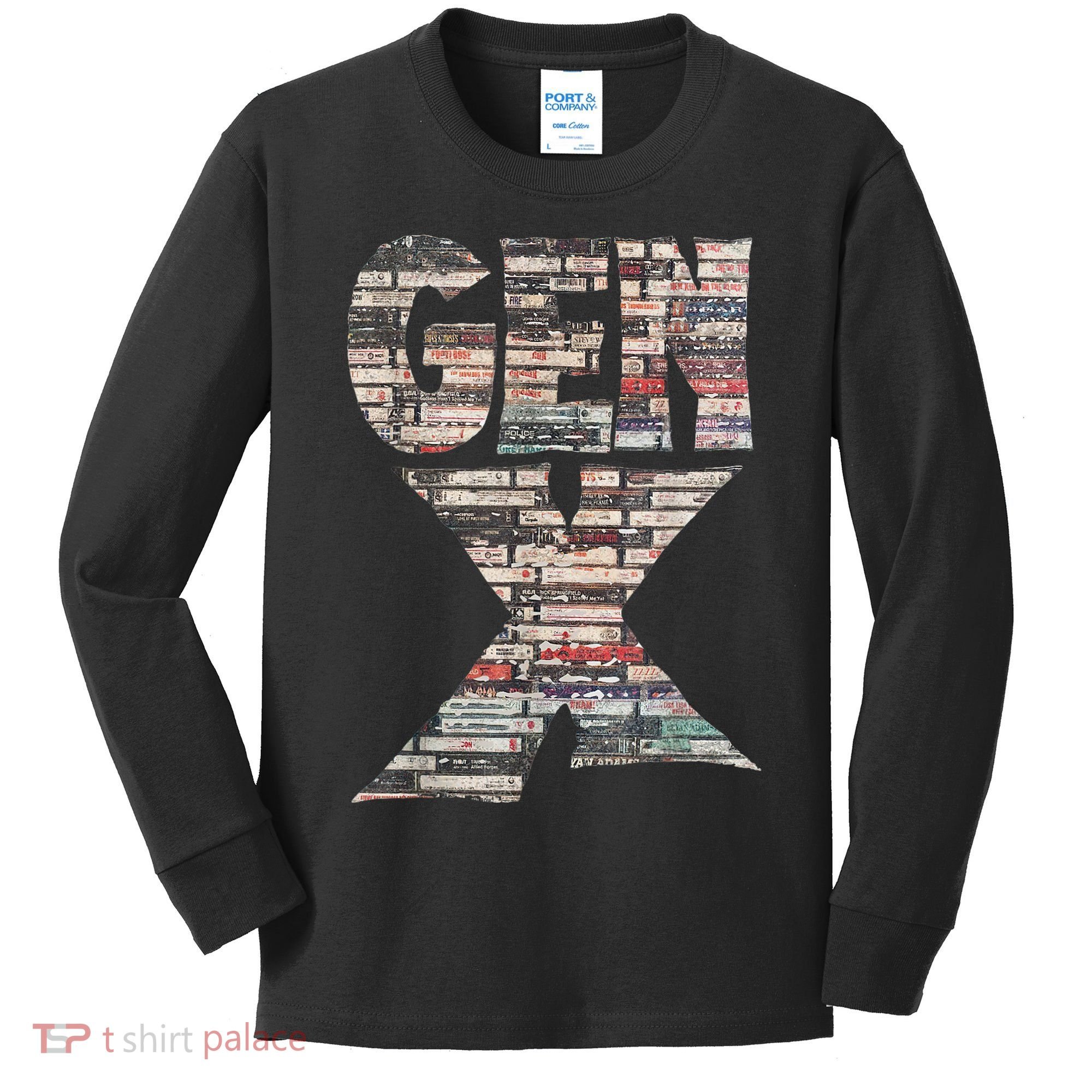 Gen X 80’S Rock Cassettes Kids Long Sleeve Shirt