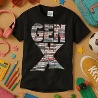 Gen X 80’S Rock Cassettes Kids T-Shirt thumb 3