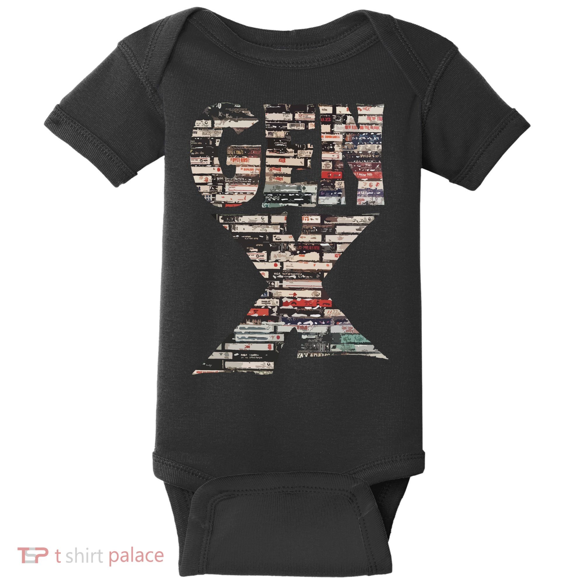 Gen X 80s Rock Cassettes Baby Bodysuit