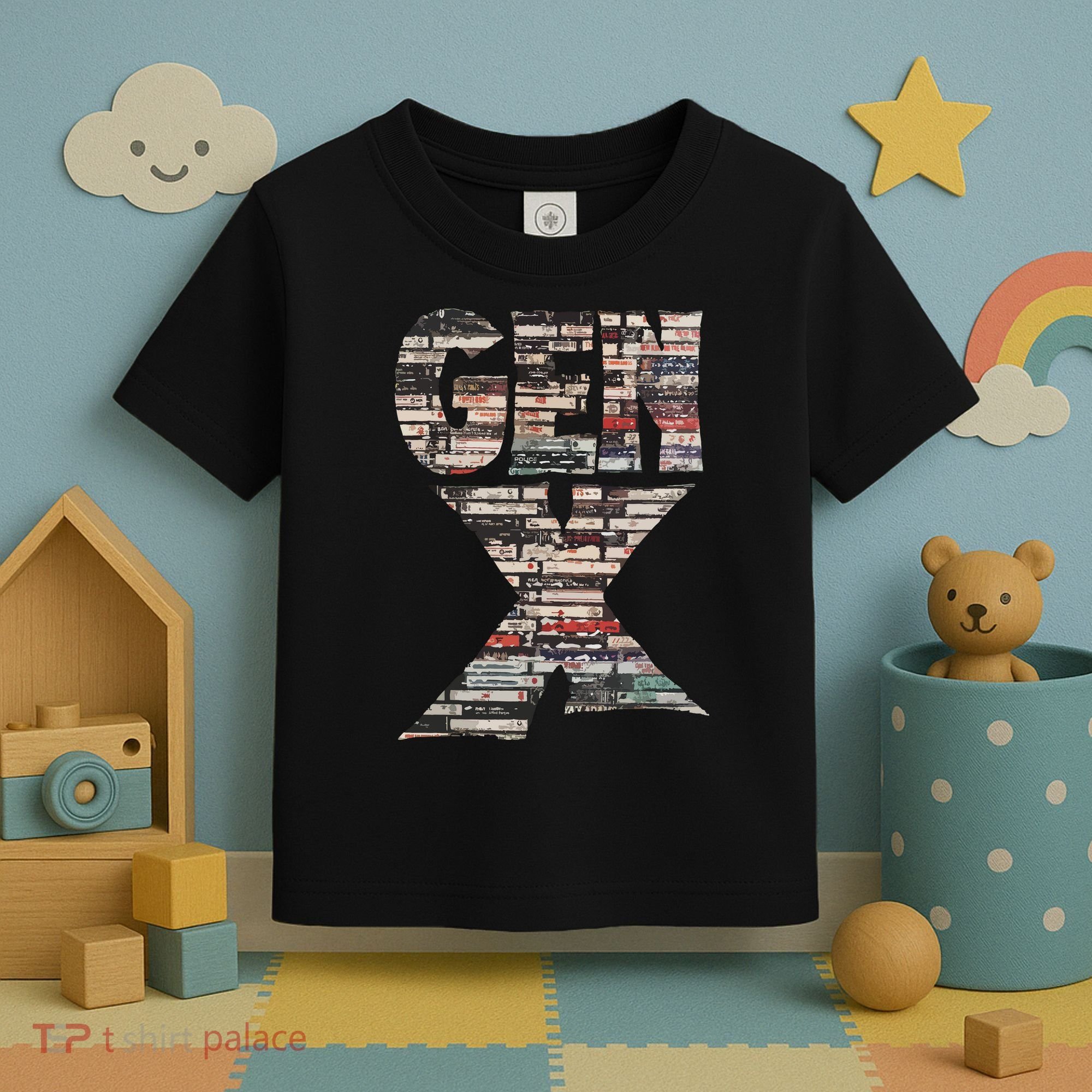 Gen X 80s Rock Cassettes Toddler T-Shirt