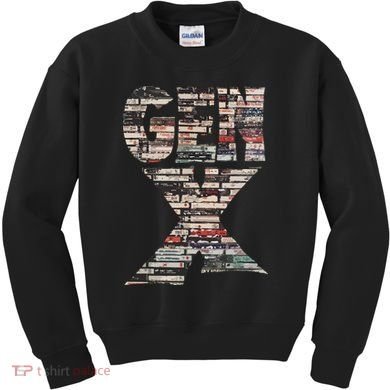 Gen X 80s Rock Cassettes Kids Sweatshirt