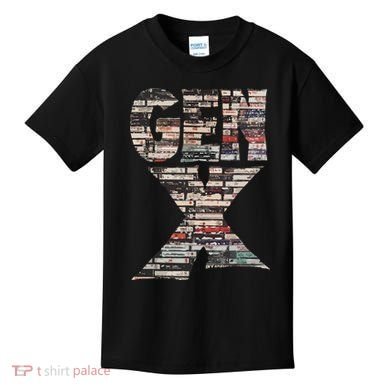 Gen X 80s Rock Cassettes Kids T-Shirt