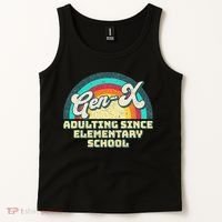Gen X Adulting Since Elementary School Generation Xers Tank Top thumb 2