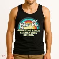 Gen X Adulting Since Elementary School Generation Xers Tank Top thumb 3