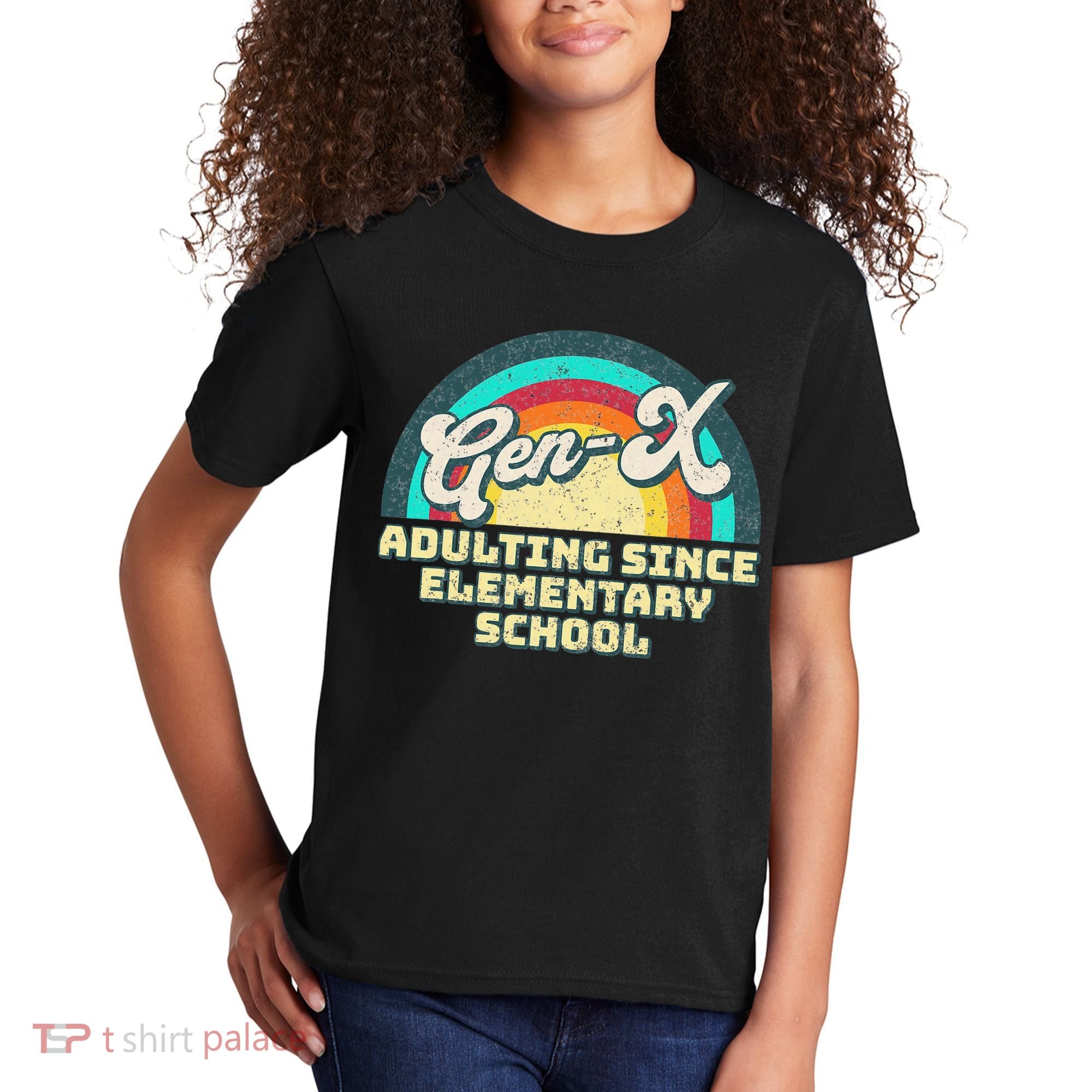 Gen X Adulting Since Elementary School Generation Xers Kids T-Shirt